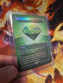 Chaos Emerald Lotus Petal GREEN - Sonic Secret Lair MTG Magic The Gathering 7031 - Image 2