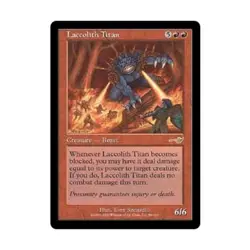 WOTC MtG Nemesis Laccolith Titan (R) (Foil) VG - Image 1