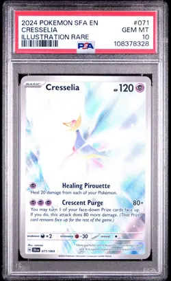 Cresselia Illustration Rare 071/064 Pokemon Shrouded Fable PSA 10 Gem Mint - Image 1
