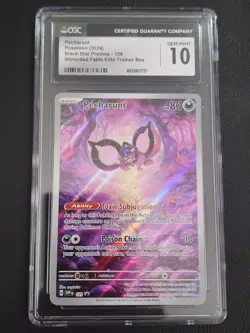 2024 POKEMON SVP POKEMON CENTER SHROUDED FABLE ETB PROMO #129 PECHARUNT CGC 10 - Image 1