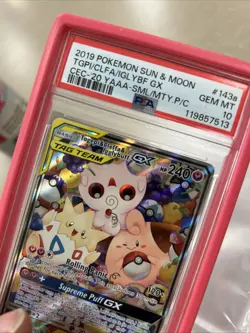 Togepi & Cleffa & Igglybuff GX 143A/236 Alternate Art Holo TAGTEAM POKEMON PSA10 - Image 5