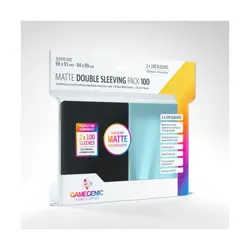 GameGenic Card Protection Matte Double Sleeving Pack - Black (100) New - Image 1