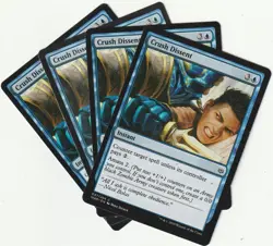✪ 4 MAGIC: The Gathering CRUSH DISSENT Blue Instant MTG PLAYSET *Spontaneous Magic - Image 1