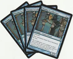 ✪ 4 MAGIC: The Gathering MINAMO SCROLLKEEPER Blue Creature MTG PLAYSET *Creature - Image 1