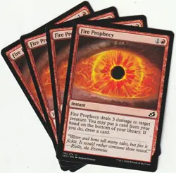 ✪ 4 MAGIC: The Gathering FIRE PROPHECY Red Instant MTG PLAYSET *Spontaneous Spells - Image 1