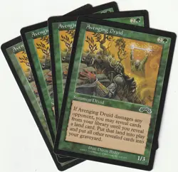 ✪ 4 MAGIC: The Gathering AVENGING DRUID Green Creature MTG PLAYSET *Creature - Image 1
