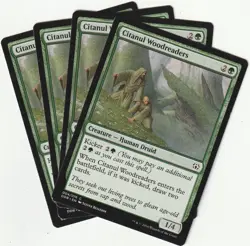 ✪ 4 MAGIC: The Gathering CITANUL WOODREADERS Green Creature MTG PLAYSET *Creature - Image 1