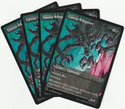 ✪ 4 MAGIC: The Gathering CAVERN WHISPERER Black Creature MTG PLAYSET *Creature - Image 1