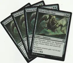 ✪ 4 MAGIC: The Gathering SYLVOK BATTLE-CHAIR Green Creature MTG PLAYSET *Kreatur - Image 1