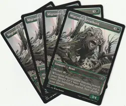 ✪ 4 MAGIC: The Gathering MIGRATORY GREATHORN Green Creature MTG PLAYSET *Creature - Image 1