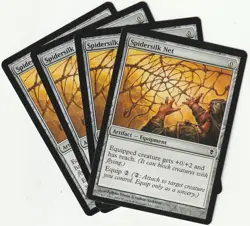 ✪ 4 MAGIC: The Gathering SPIDERSILK NET Artifact MTG PLAYSET *Artefakt - Image 1