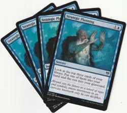 ✪ 4 MAGIC: The Gathering STRATEGIC PLANNING Blue Sorcery MTG PLAYSET *Witchcraft - Image 1
