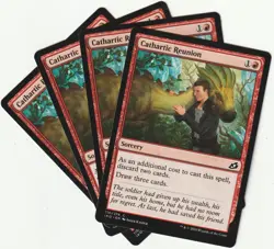 ✪ 4 MAGIC: The Gathering CATHARIC REUNION Red Sorcery MTG PLAYSET *Witchcraft - Image 1