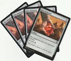 ✪ 4 MAGIC: The Gathering FIRE DIAMOND Artifact MTG PLAYSET *Artifact - Image 1