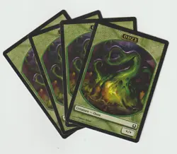 ✪ 4 Magic: The Gathering Ooze Creature Token Grun | MTG OOZE PLAYSET GREEN - Image 1