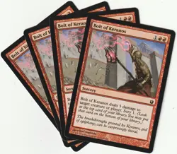 ✪ 4 MAGIC: The Gathering BOLT OF KERANOS Red Sorcery MTG PLAYSET *Witchcraft - Image 1