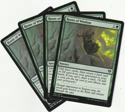 ✪ 4 MAGIC: The Gathering ROOTS OF WISDOM Green Sorcery MTG PLAYSET *Witchcraft - Image 1