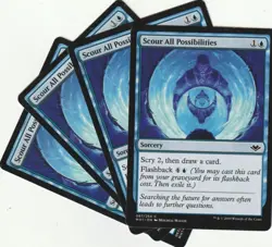 ✪ 4 MAGIC: The Gathering SCOUR ALL POSSIBILITIES Blue Sorcery MTG PLAYSET - Image 1