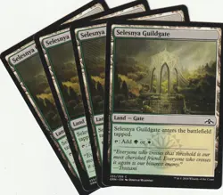 ✪ 4 MAGIC: The Gathering SELESNYA GUILDGATE Land MTG PLAYSET *Trostani - Image 1
