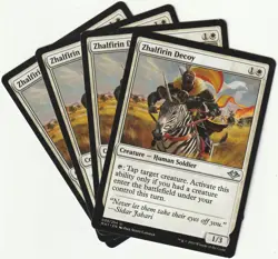 ✪ 4 MAGIC The Gathering ZHALFIRIN DECOY White Creature MTG PLAYSET MH1/EN 2019 - Image 1