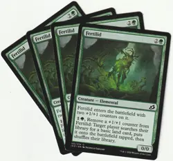 ✪ 4 MAGIC: The Gathering FERTILID Green Creature MTG PLAYSET *Kreatur - Image 1
