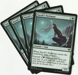 ✪ 4 MAGIC: The Gathering SARULF´S PACKMATE Green Creature MTG PLAYSET *Kreatur - Image 1