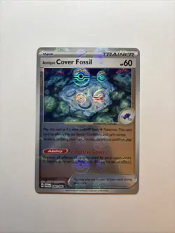 Antique Cover Fossil 080/086 Poke Ball Reverse Holo Pokemon Black Bolt ENGLISH - Image 2