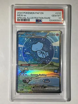 2024 POKEMON PAF EN-PALDEAN FATES SPECIAL ILLUSTRATION RARE #232 MEW EX PSA 10 - Image 3