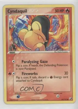 Cyndaquil Pokemon EX Unseen Forces #54 2005 05v0 - Image 1