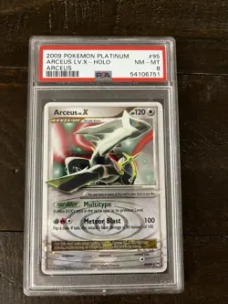 Pokemon 2009 Arceus Holo Arceus Lv.X #95/99 PSA 8 - Image 1