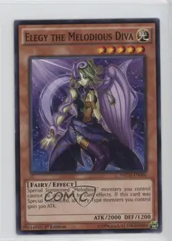 Elegy the Melodious Diva 1st Ed. YuGiOh The New Challangers #NECH-EN006 0g4 - Image 1
