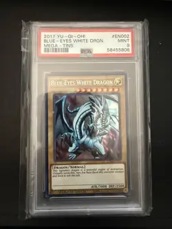 Yugioh Blue-Eyes White Dragon CT14 Secret Rare PSA Mint 9 - Image 1