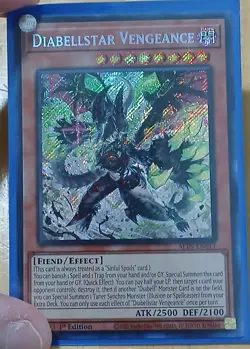Yugioh Diabellstar Vengeance Secret Rare - Image 1