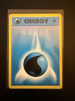 WATER ENERGY Pokemon Card WOTC 1st Edition Base Set Shadowless 102/102 NM (B) - Image 1