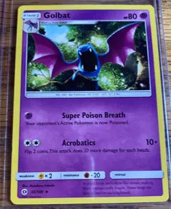 Golbat 55/149 Uncommon - Pokemon Sun & Moon Base Set Single Card - Image 1