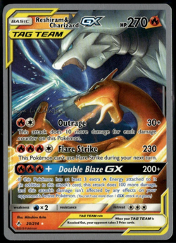 Reshiram & Charizard GX 20/214 2019 World Championship MP Pokemon Card - Image 1