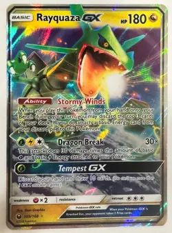 Rayquaza GX - 109/168 - Pokemon Celestial Storm Sun & Moon Ultra Rare Card NM - Image 1