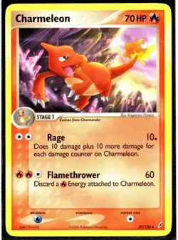 Pokemon Card Charmeleon 29/100 Uncommon EX Crystal Guardians - Near Mint - Image 1