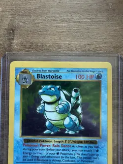Pokemon TCG Blastoise Base Set Holo Shadowless Rare Card 2/102 - Image 3