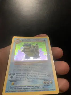 Pokemon TCG Blastoise Base Set Holo Shadowless Rare Card 2/102 - Image 3