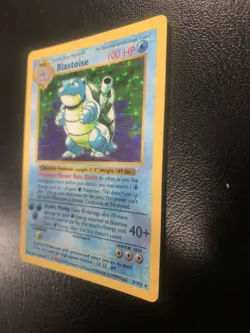 Pokemon TCG Blastoise Base Set Holo Shadowless Rare Card 2/102 - Image 5