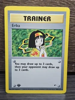 2000 Pokemon Gym Heroes 1st Edition Erika #100/132 Vintage NM - Image 1