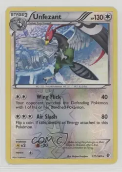 Unfezant Reverse Foil Pokemon Black & White Boundaries Crossed #125 15fy - Image 1