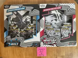 Pokemon Black Bolt And White Flare Binder Collection Set “Factory Sealed” - Image 1