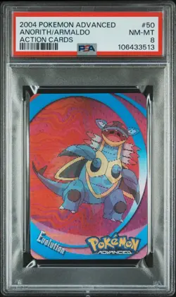 ANORITH ARMALDO #50 Pokemon Advanced Action Cards Lenticular - PSA 8 - Image 1
