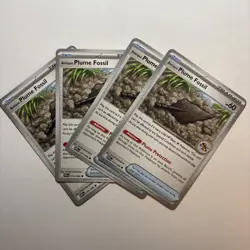 4X Antique Plume Fossil 079/086 Regular Uncommon Pokemon TCG White Flare - Image 1