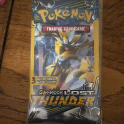 Pokemon TCG Sun & Moon Lost Thunder Booster Pack 2 pack 6 cards total - Image 1