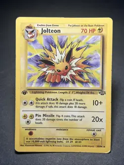 1st Edition Jolteon 20/64 Jungle Set Non Holo Rare Vintage 1999 Pokemon Card- NM - Image 1
