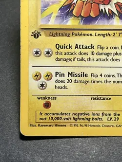 1st Edition Jolteon 20/64 Jungle Set Non Holo Rare Vintage 1999 Pokemon Card- NM - Image 5