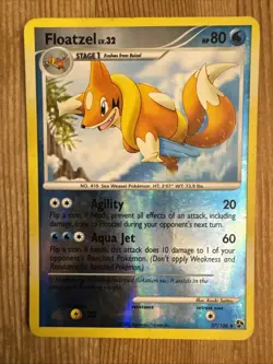 Floatzel 37/106 Great Encounters Pokemon Card Uncommon Reverse Holo - MP - Image 1